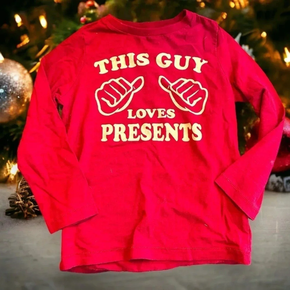Gymboree xs boys Christmas shirt‎